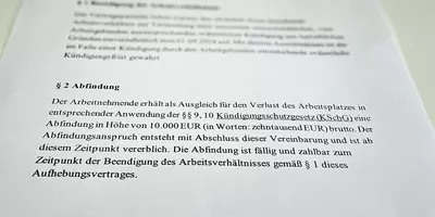 Absatz Abfindung