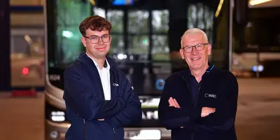 Luis Mederle und Bernd Läuter, Busfahrer bei den swa